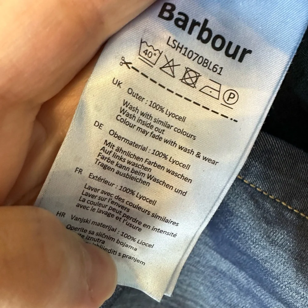 Barbour Classic lightweight Denim Shirt NWOT Size 8 - Picture 8 of 11